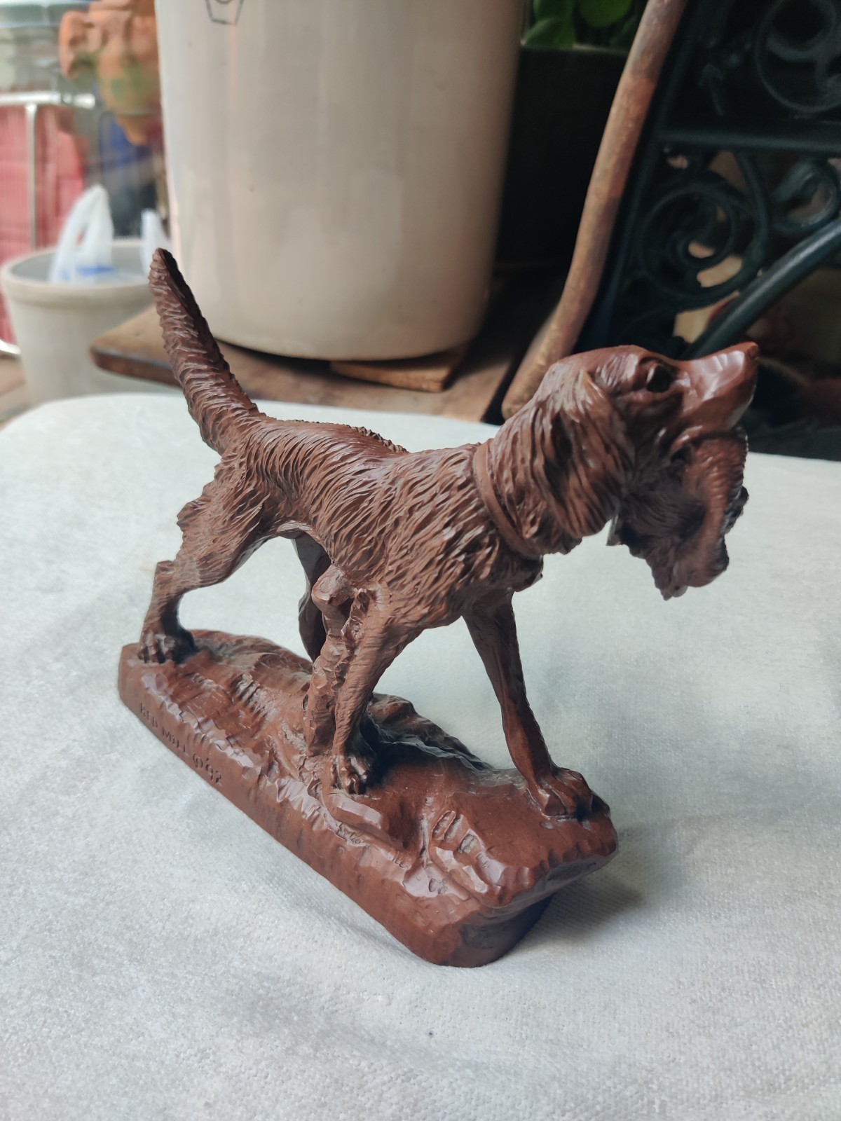 Bird Hunting Dog Retriever Figurine Brittany Spaniel Setter Red Mill 1992 USA
