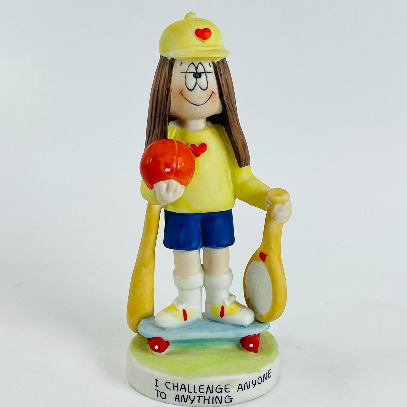 Cathy Guisewite Porcelain Figurine Vintage 1982 I Challenge Anyone George Good