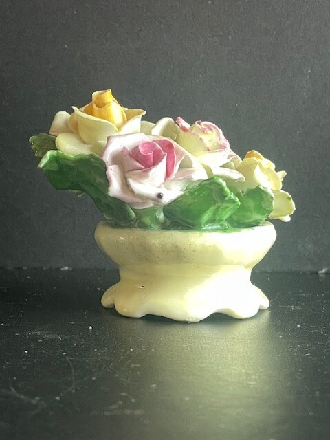 Coalport Bone China Bouquet Of Roses, vintage, pink and yellow, AD1750