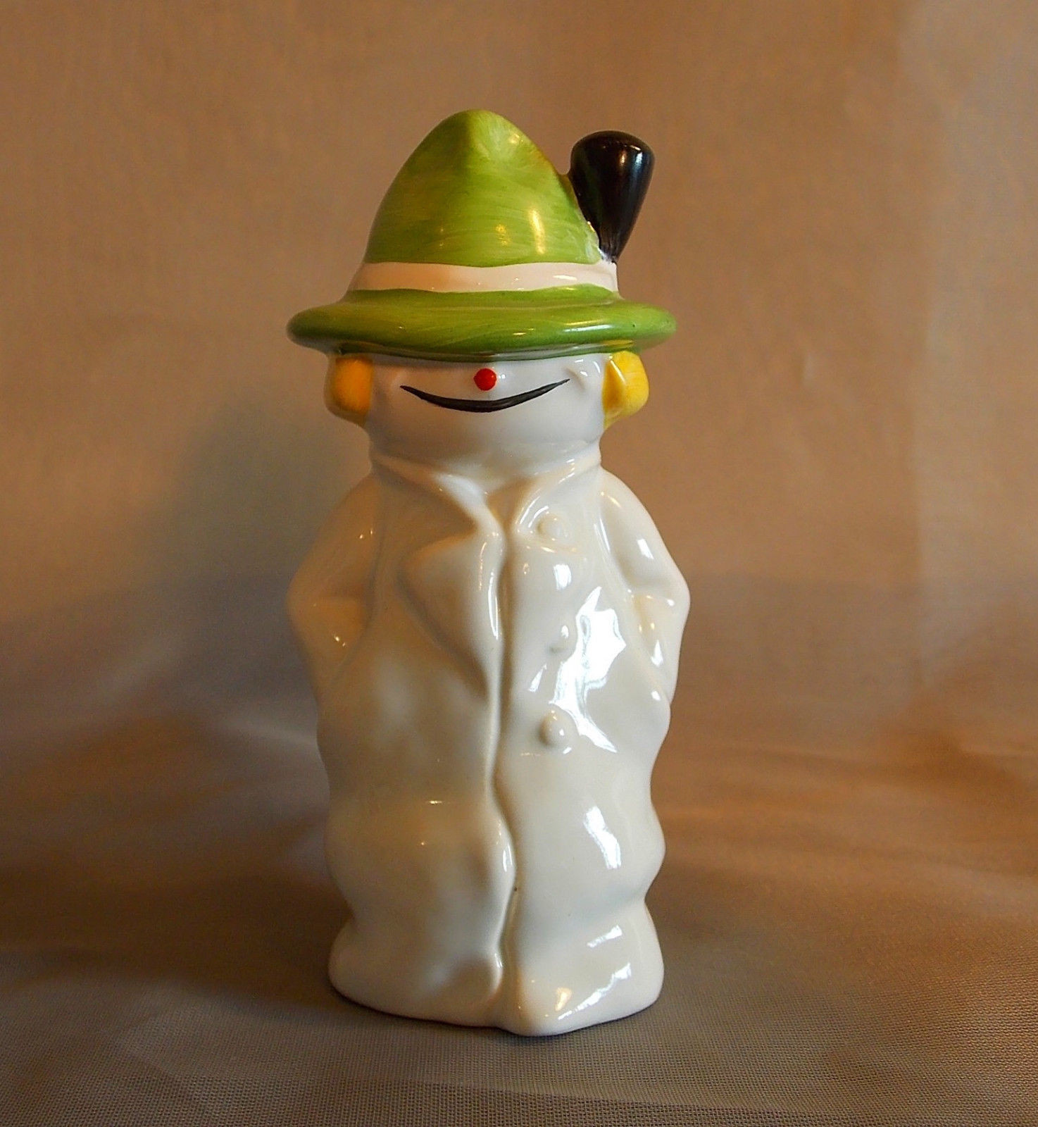 Goebel Whoosit Clown Figurine Green Hat White Coat W Germany 4 1/2″