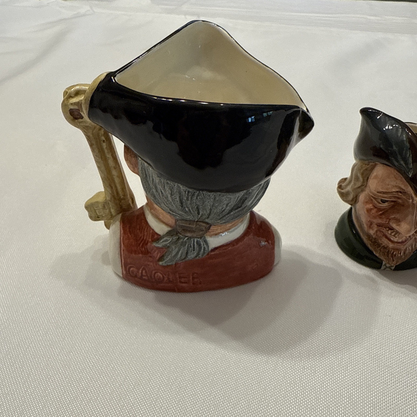 Vintage Royal Doulton Mini and Tiny Character Toby Jug Mug Set Of 3