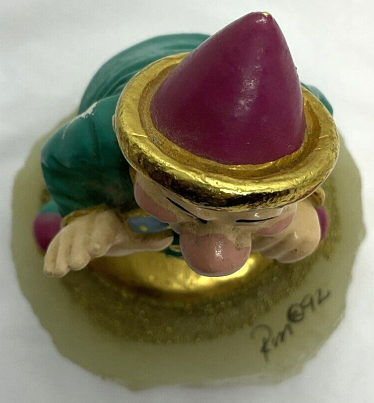 Vintage 1992 Ron Lees World of Clowns USA Circus Gold Plated Hand Painted Signed