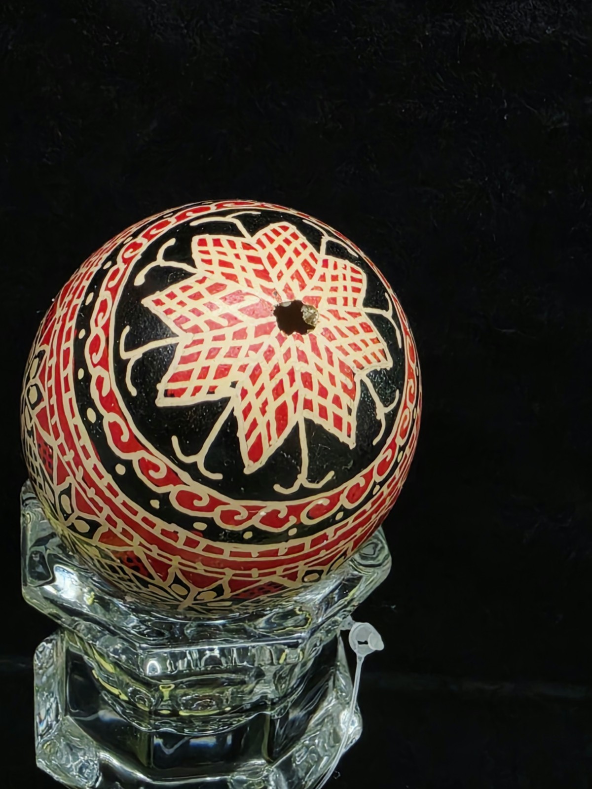 Vintage Handpainted Real Egg Shell Decorative Egg Ukrainian Pysanka