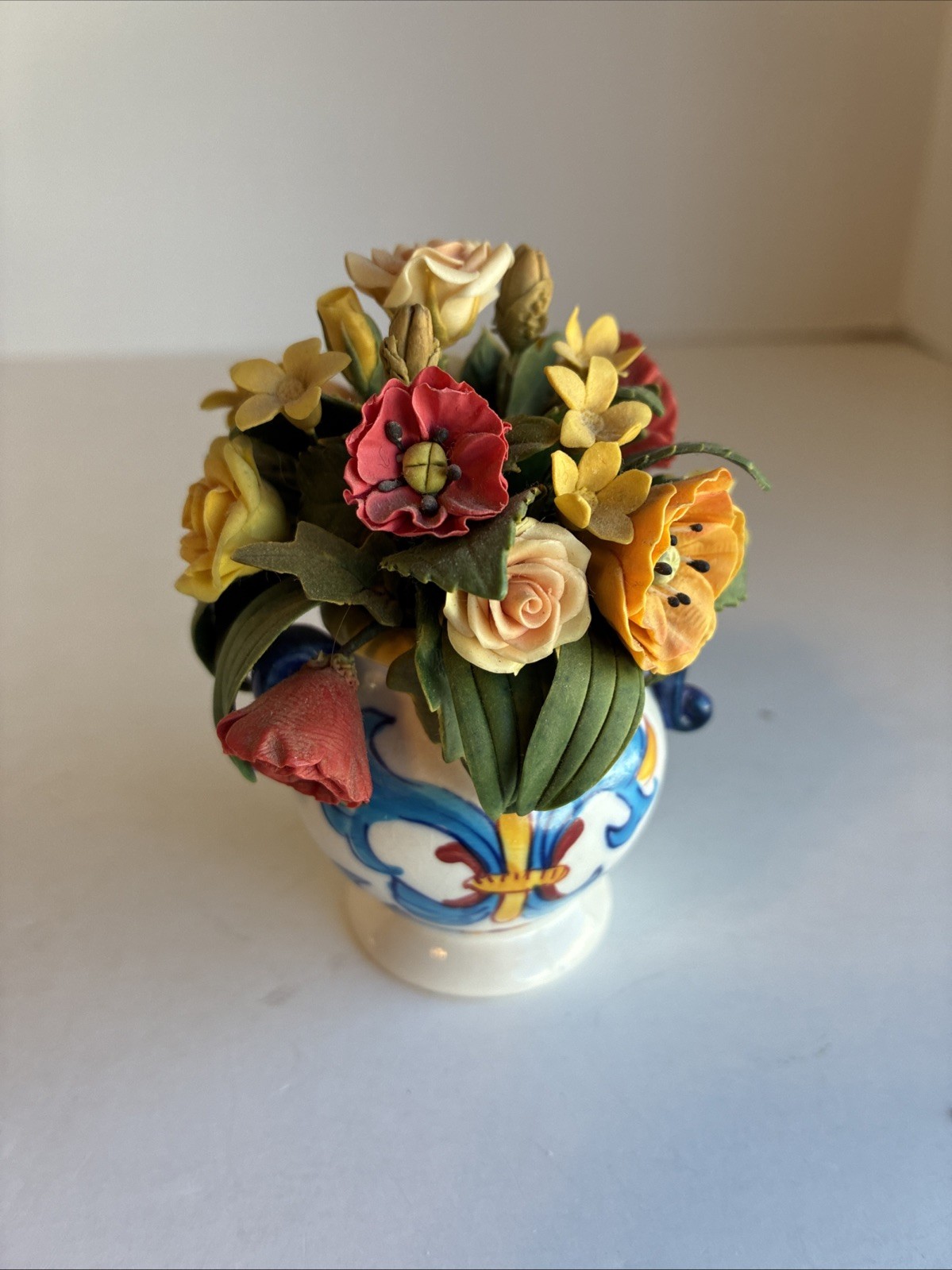 Vintage Willitts Designs Forget Me Nots Miniature Porcelain Flowers Bouquet