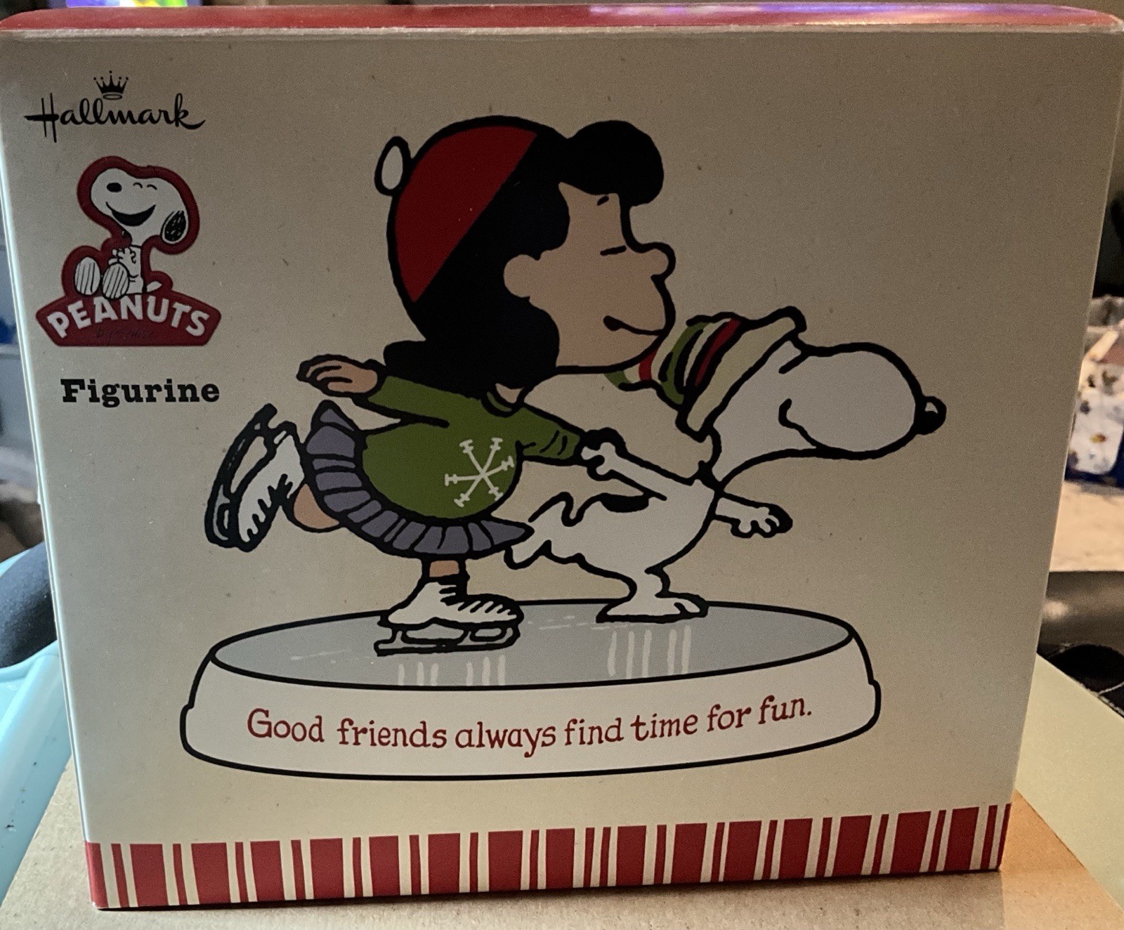 Hallmark Lucy & Snoopy Good Friends Ice Skating Figurine in Original Box