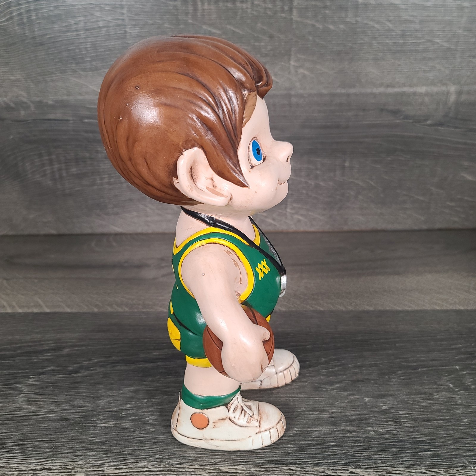 Vintage 1970’s Atlantic Mold Co Ceramic Basketball Players Boys and Girl