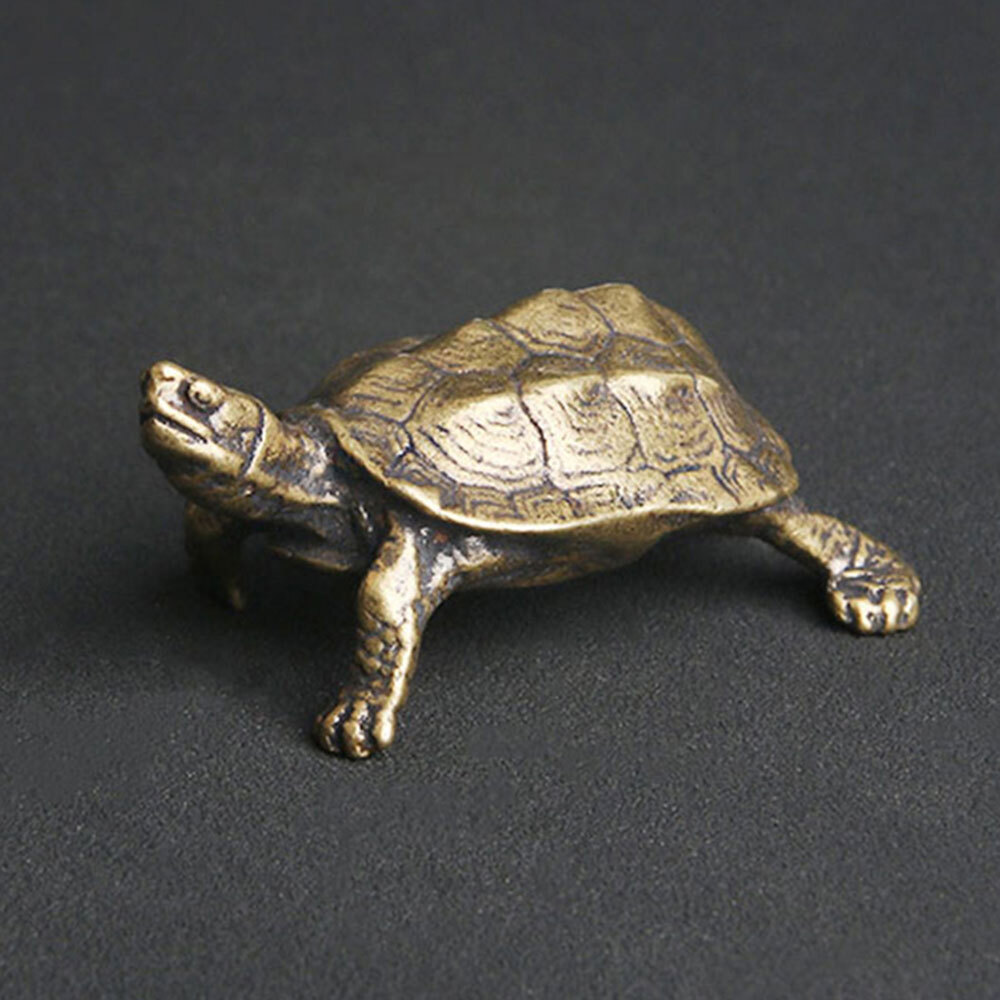 New Brass Vintage Turtle Figurine Statue Home Ornaments Animal Figurines Gift US