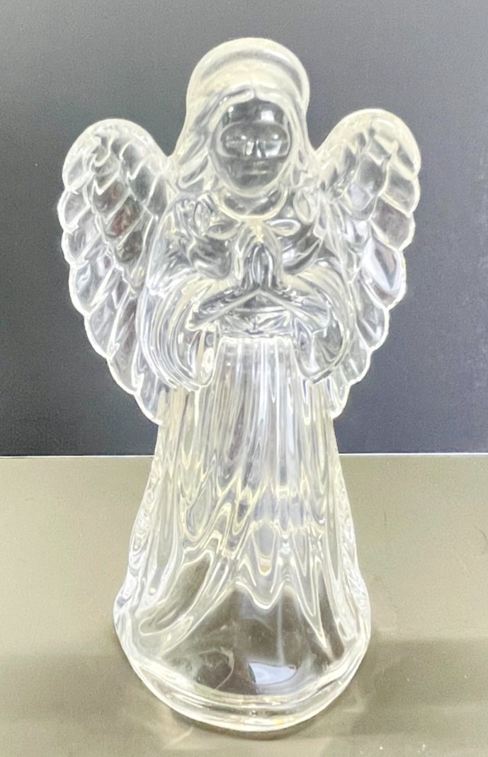 Princess House Nativity Praying 5 1/2″ Angel 24% Lead Crystal Made in Germany