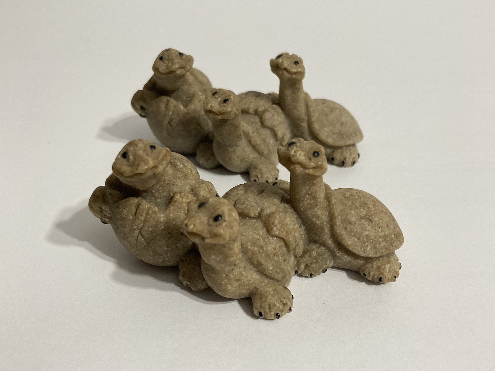 5 pc Vintage Quarry Critters Turtle Tortoise Figures Second Nature Design