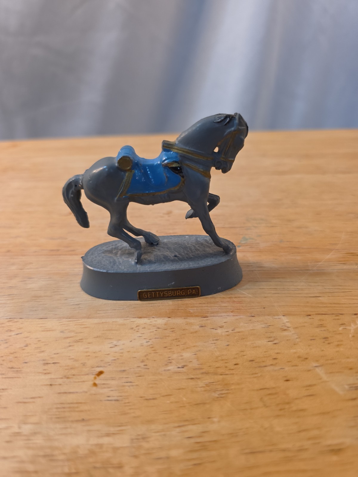 TRAVELER GENERAL ROBERT E LEE HORSE GETTYSBURG PA SOUVENIR METAL FIGURINE