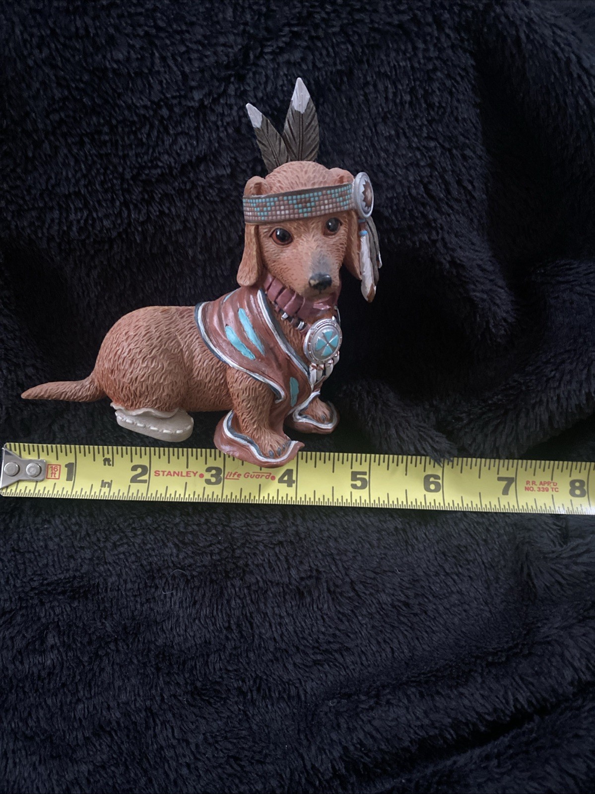 Hamilton Collection Wild West Feathers ‘N Fur Dachshund Dog No COA Or Box