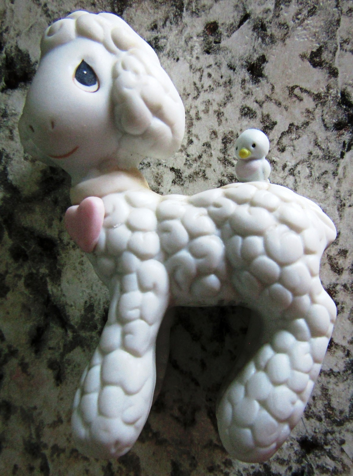 1982 Enesco Precious Moments Lamb Figurine Jonathan & David E-9267E Porcelain