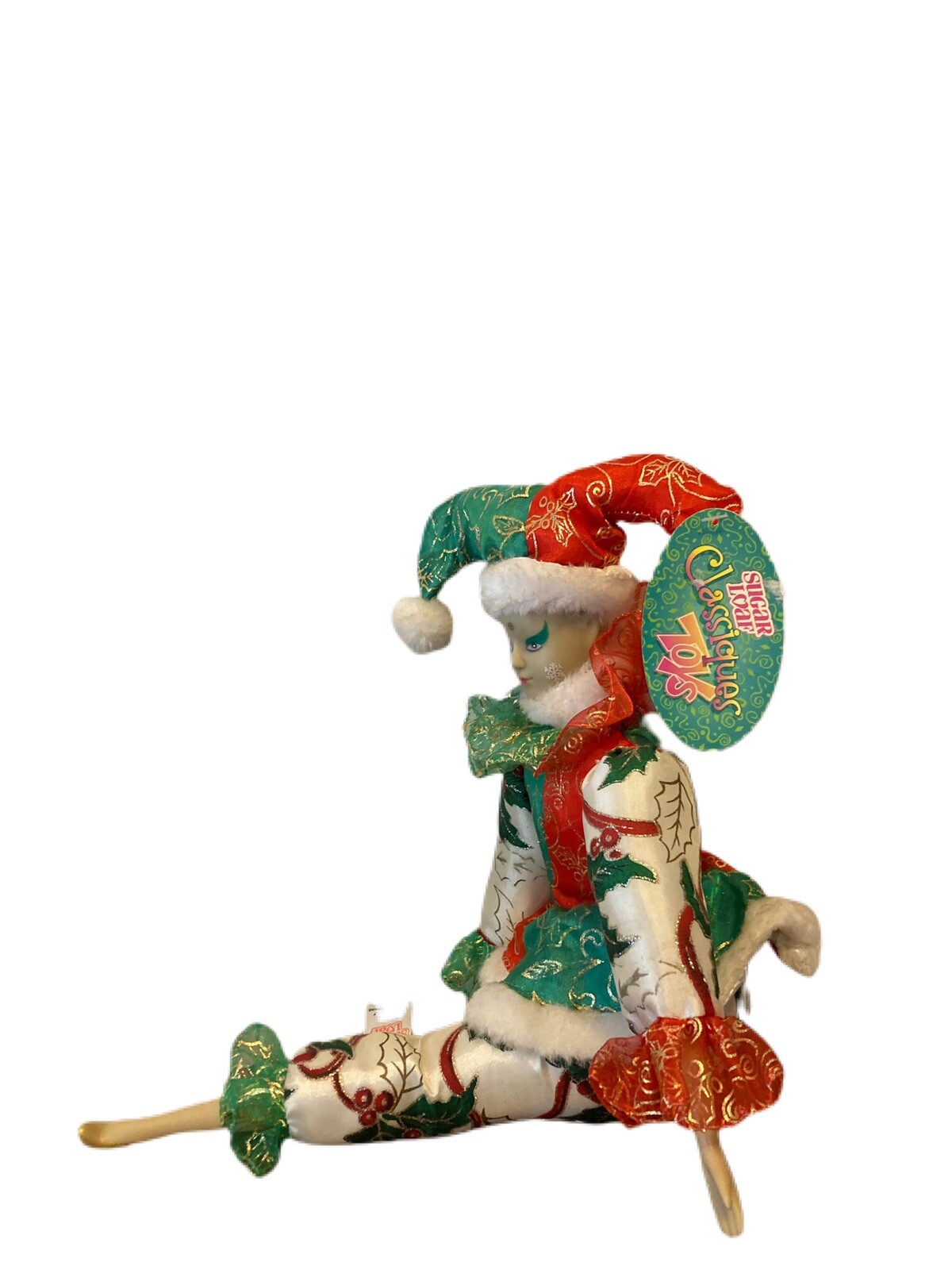 Sugar Loaf Classiques 2007 17″ Plush Christmas Poinsettia Harlequin Jester Clown