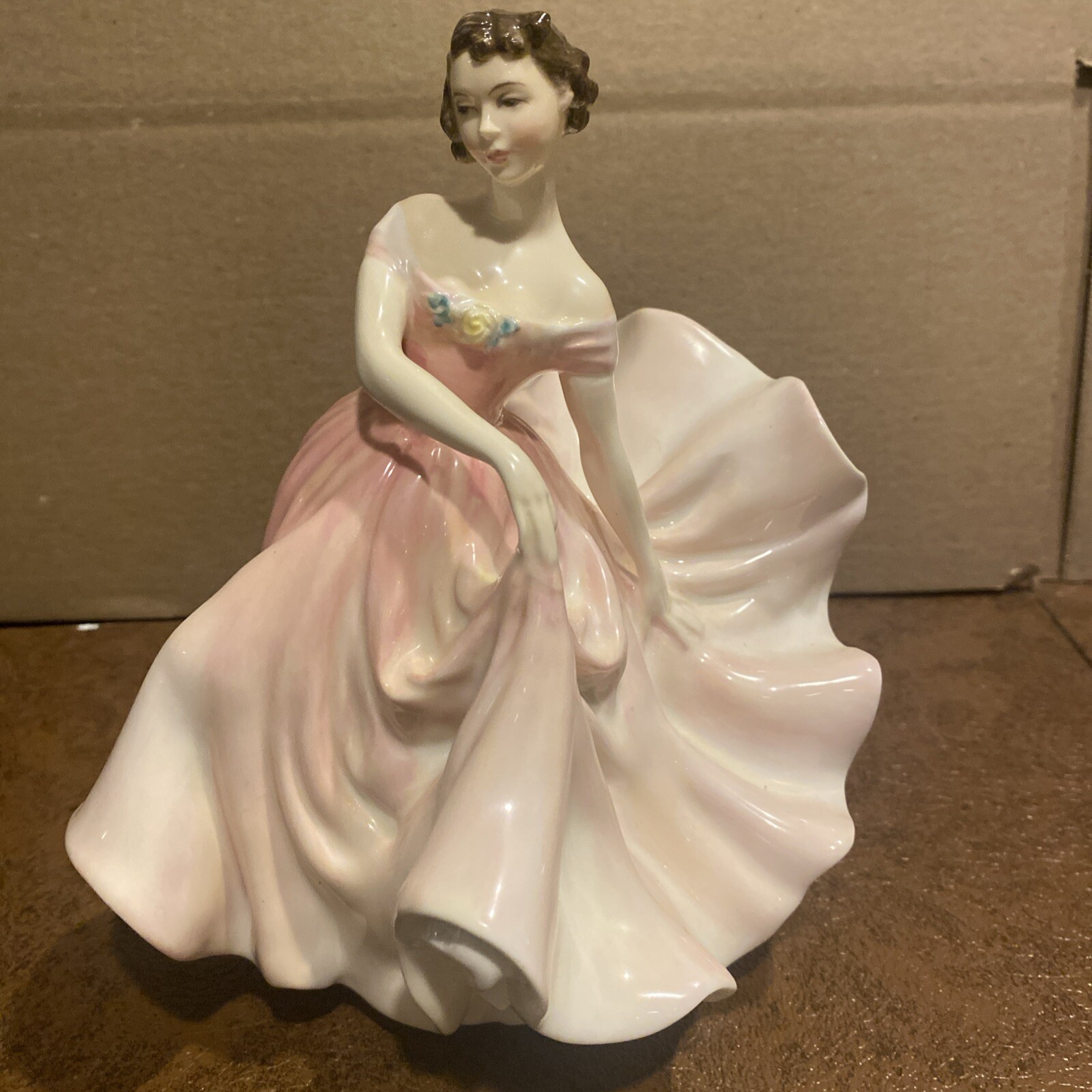 Vintage 1954-69 Royal Doulton The Polka Bone China England HN2156 Figurine lady