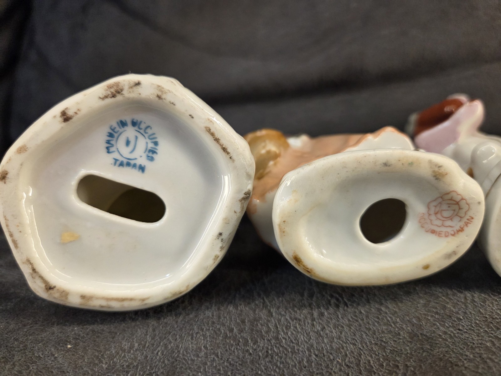 4 Vintage Made in Occupied Japan Colonial Porcelain Figurines Courting Couples