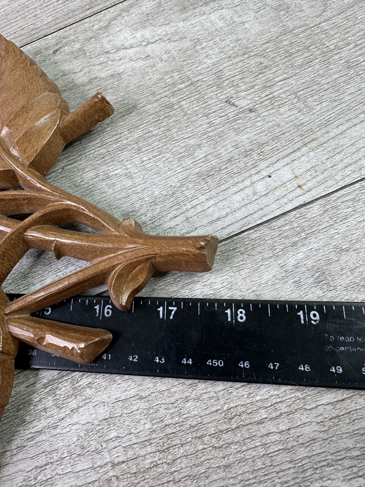 Vintage Syroco Inc. 1962 Off-White & Brown Rose Floral Wall Art Sculpture Decor