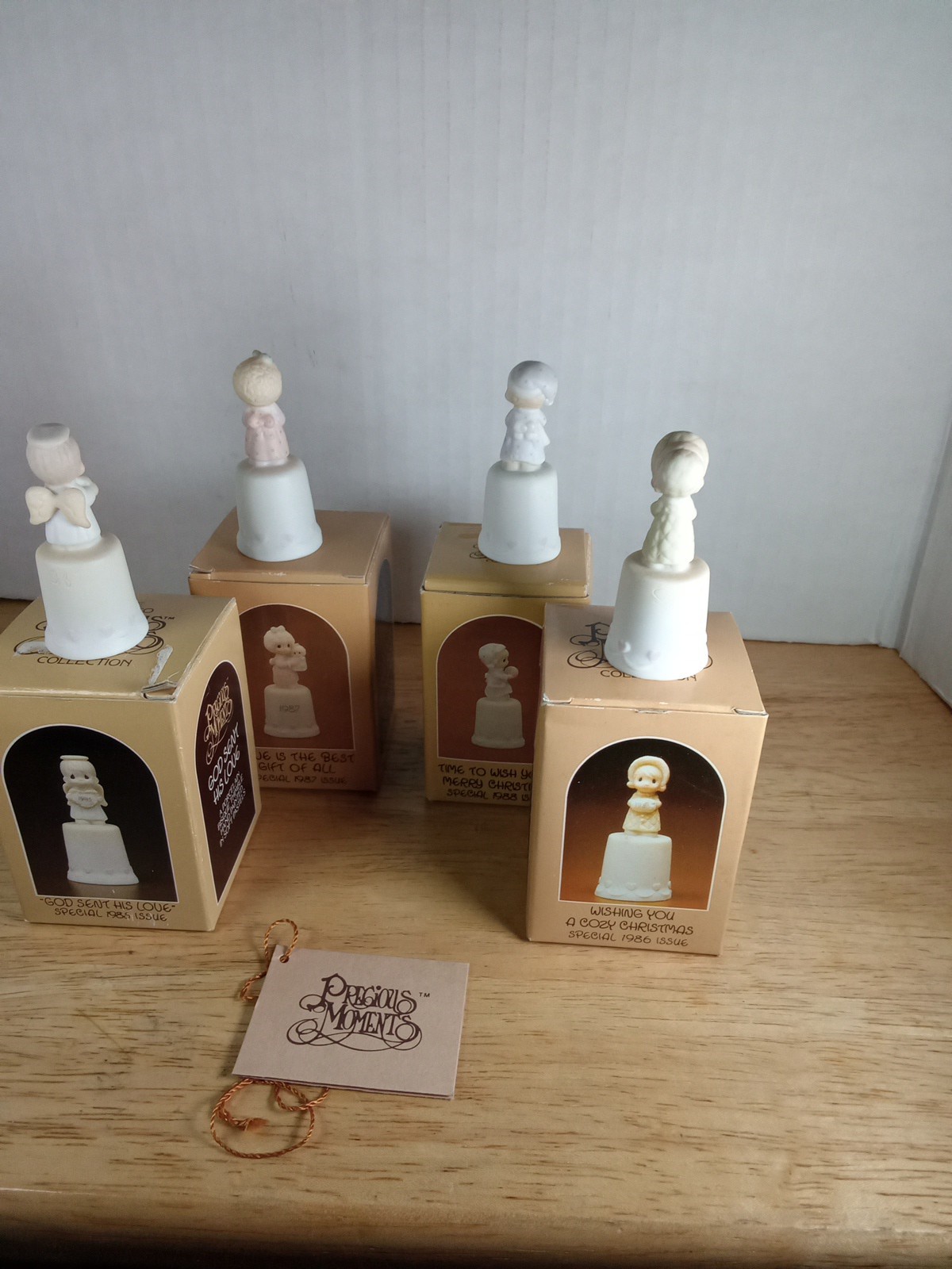 Precious Moments Thimble Figurines (Lot of 4) 1985,1986,1987and1988