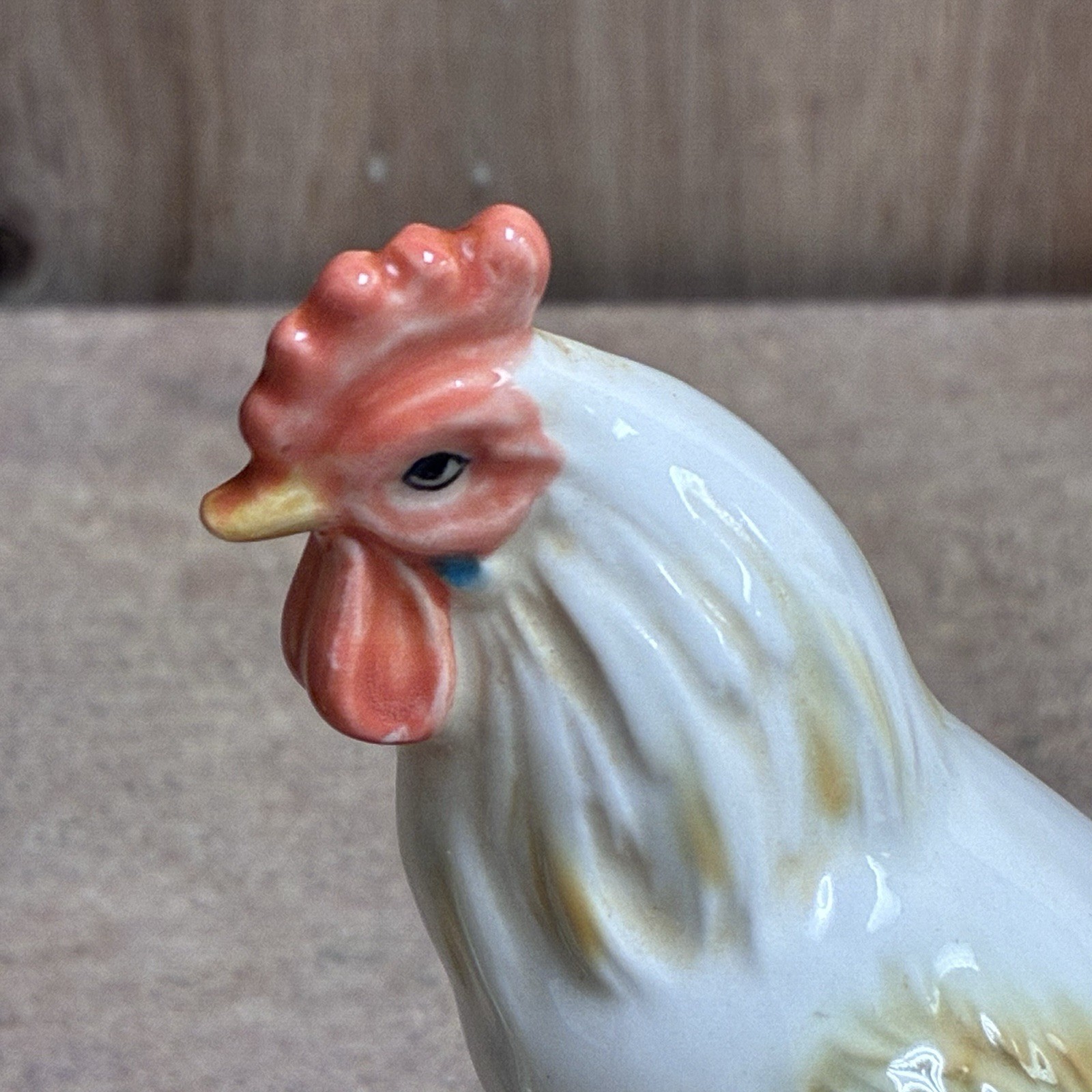 Lot of 2 Vtg Andrea By Dark Porcelain Roosters 8 3/4” & 5.5” Tall