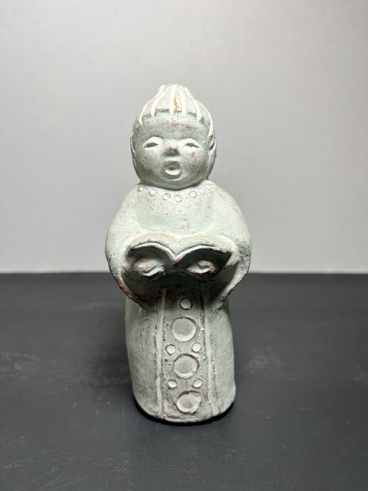 Isabel Bloom Stone Sculpture Angel Singing~Artist Signed 1986