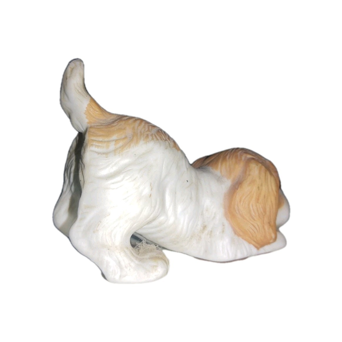 Vintage HOMCO Adorable Brown and White Spaniel Puppy Figurine #1407