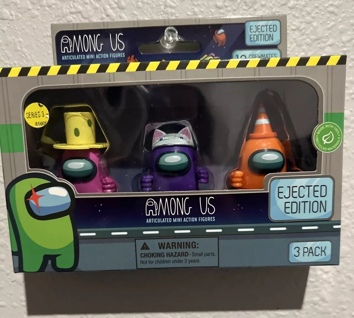 Among Us 3 Pack Mini Figures Ejected Edition 2023 Toikido Hat FS