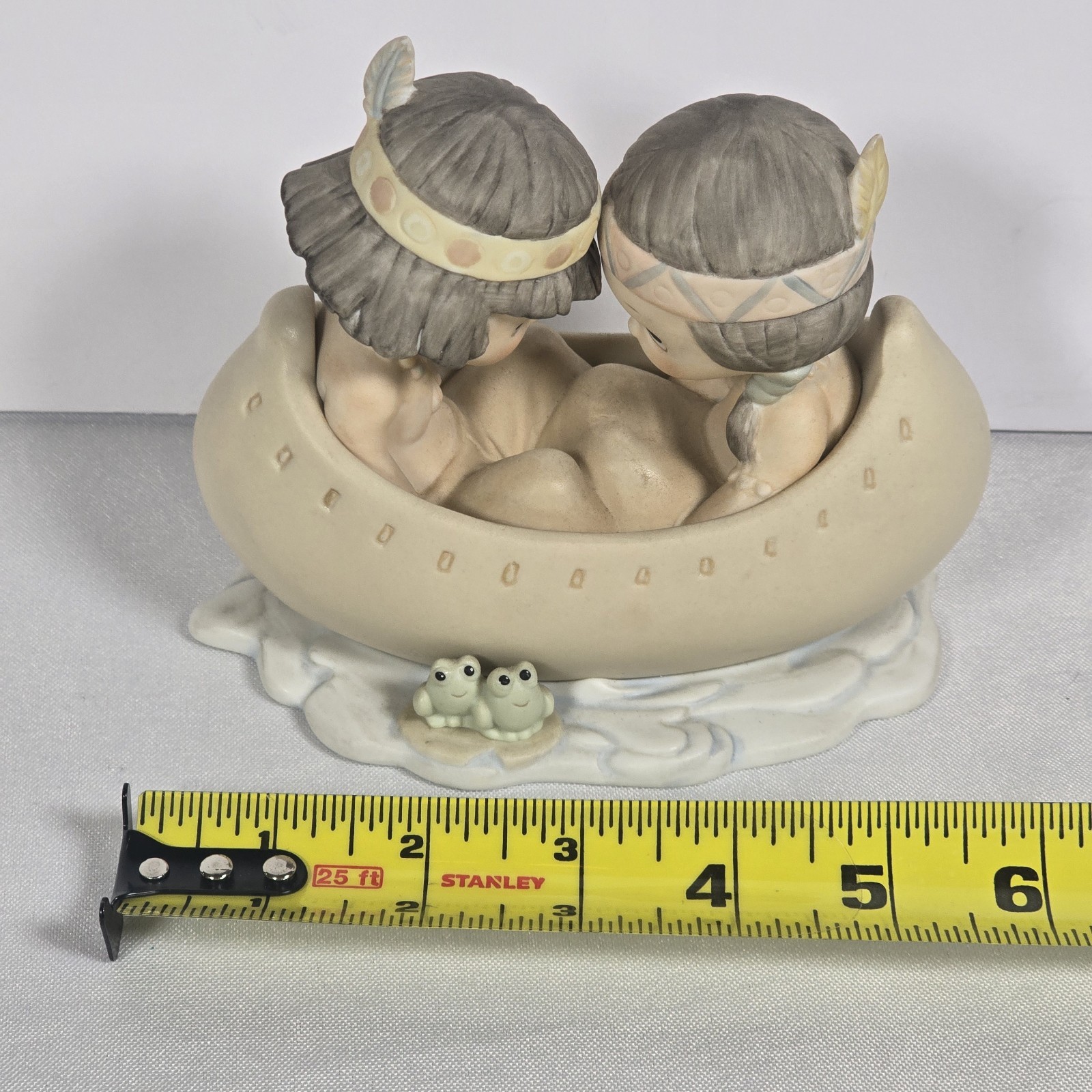 Precious Moments Figurine 520772 Many Moons In Same Canoe Blessum You 1988