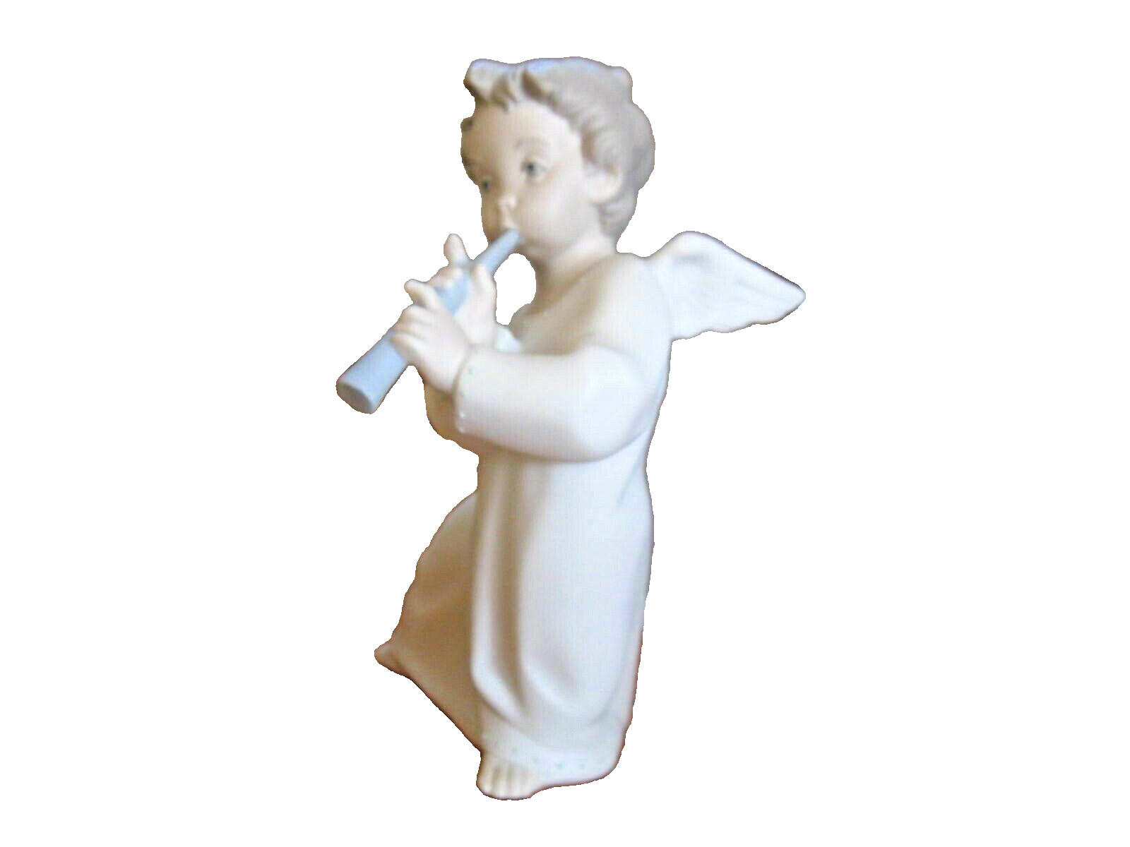 Lladro Spain 6″ Figurine Angel Playing a Flute #4540 by Fulgencio Garcia