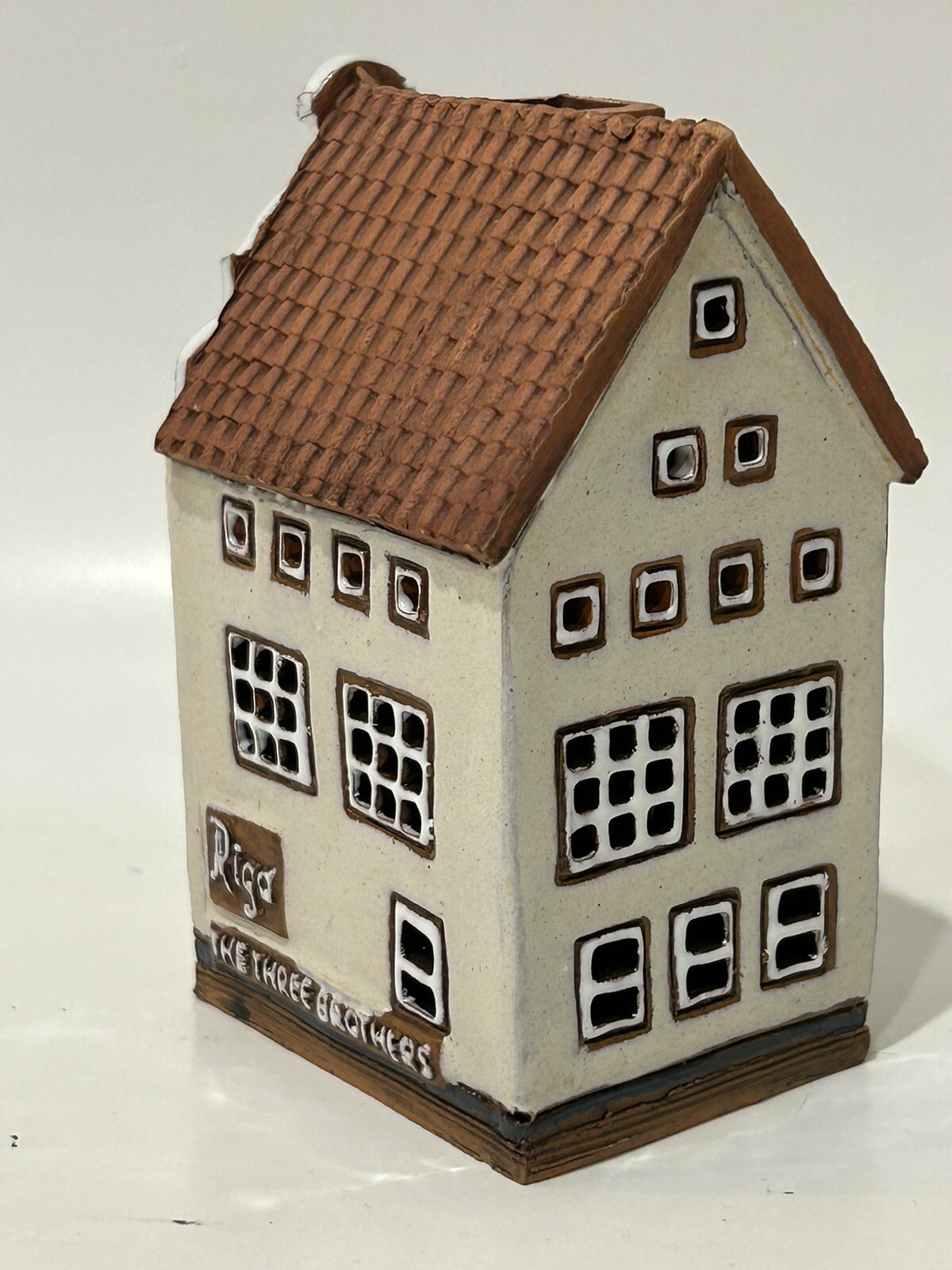 Riga Mini Miniatures Incense Pottery Ceramic House The Three Brothers Latvia