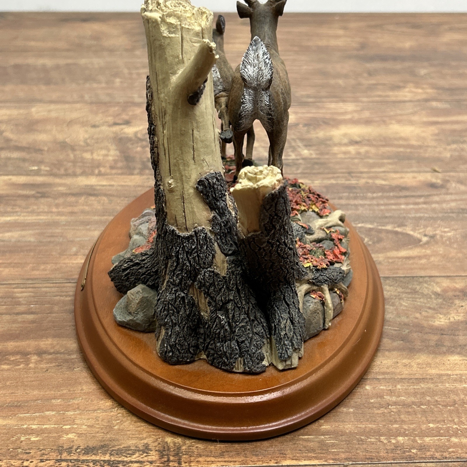 Terry Redlin Whitetail Deer Autumn Run Sculpture Scenic Doe Buck **