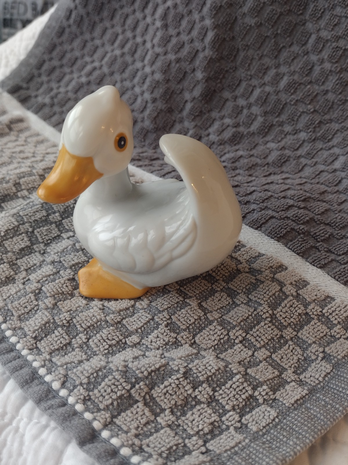 Vintage Homco Ceramic White Figurine 1414 Cottagecore