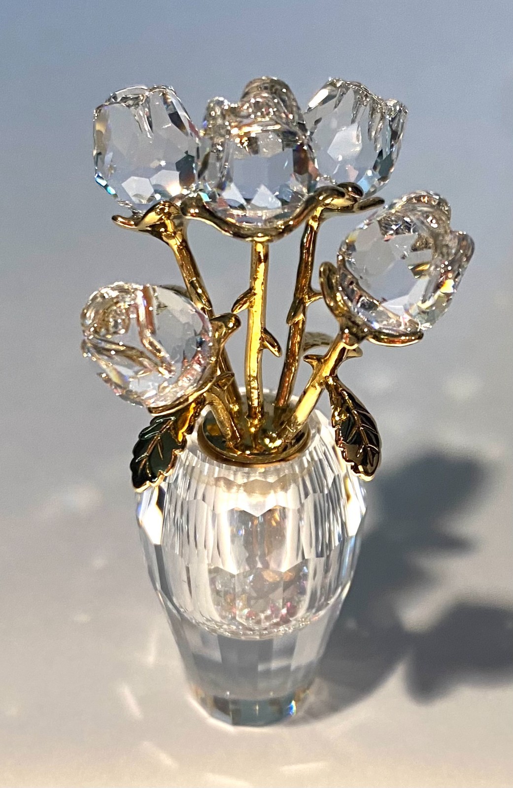 Swarovski Crystal Memories Secrets Rose Vase/ Flacon with gems #210823 Retired
