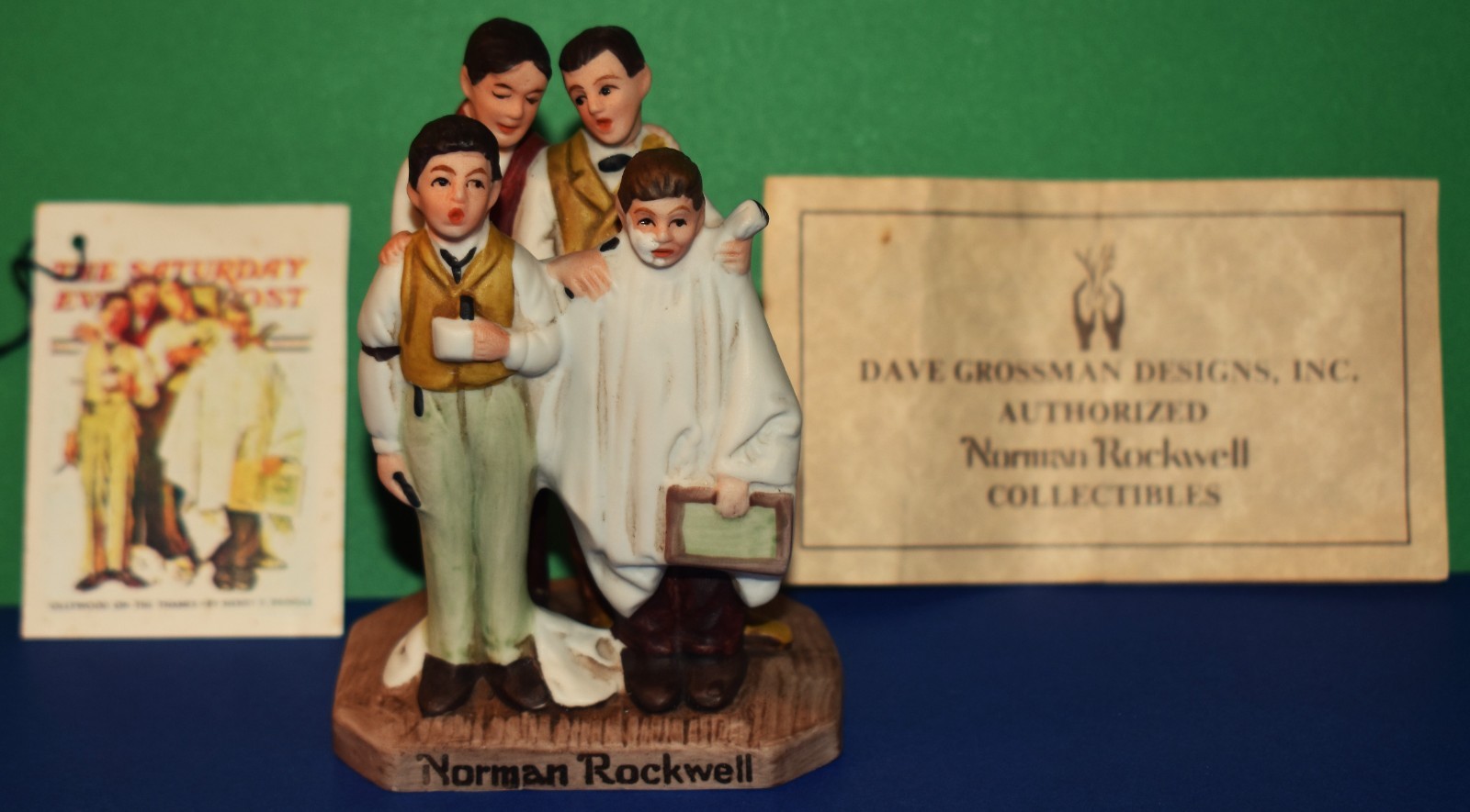 Norman Rockwell Sat. Evening Post “Barbershop Quartet” Ceramic Figurine 1982 NIB