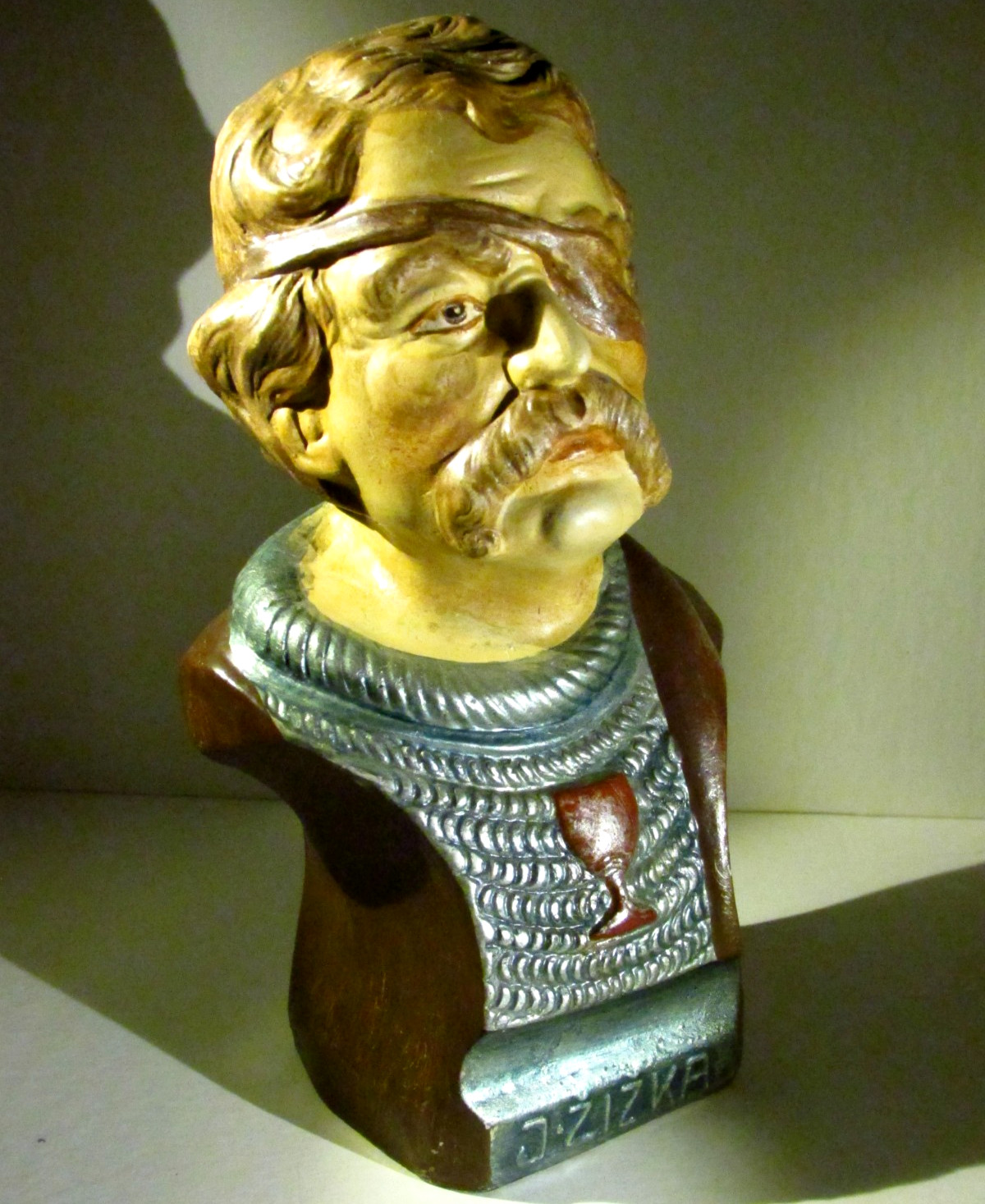 Hussite General JAN ZIZKA Ceramic Bust Statue Bohemia Czech Hus John Bohemia