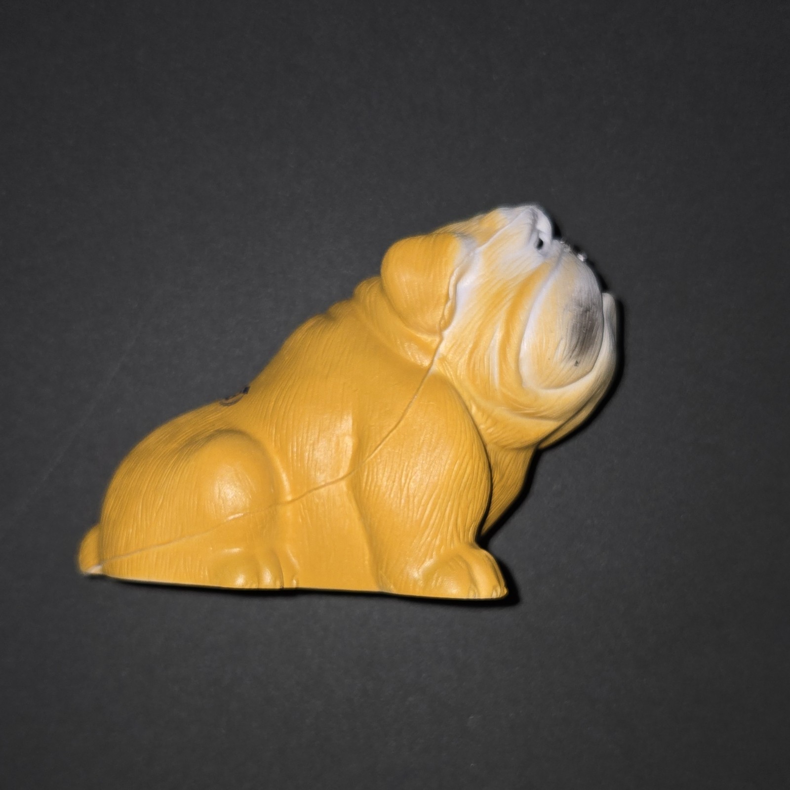 PHEAA Bulldog Plastic Figurine Small Tan White Black Kids 2000-2009