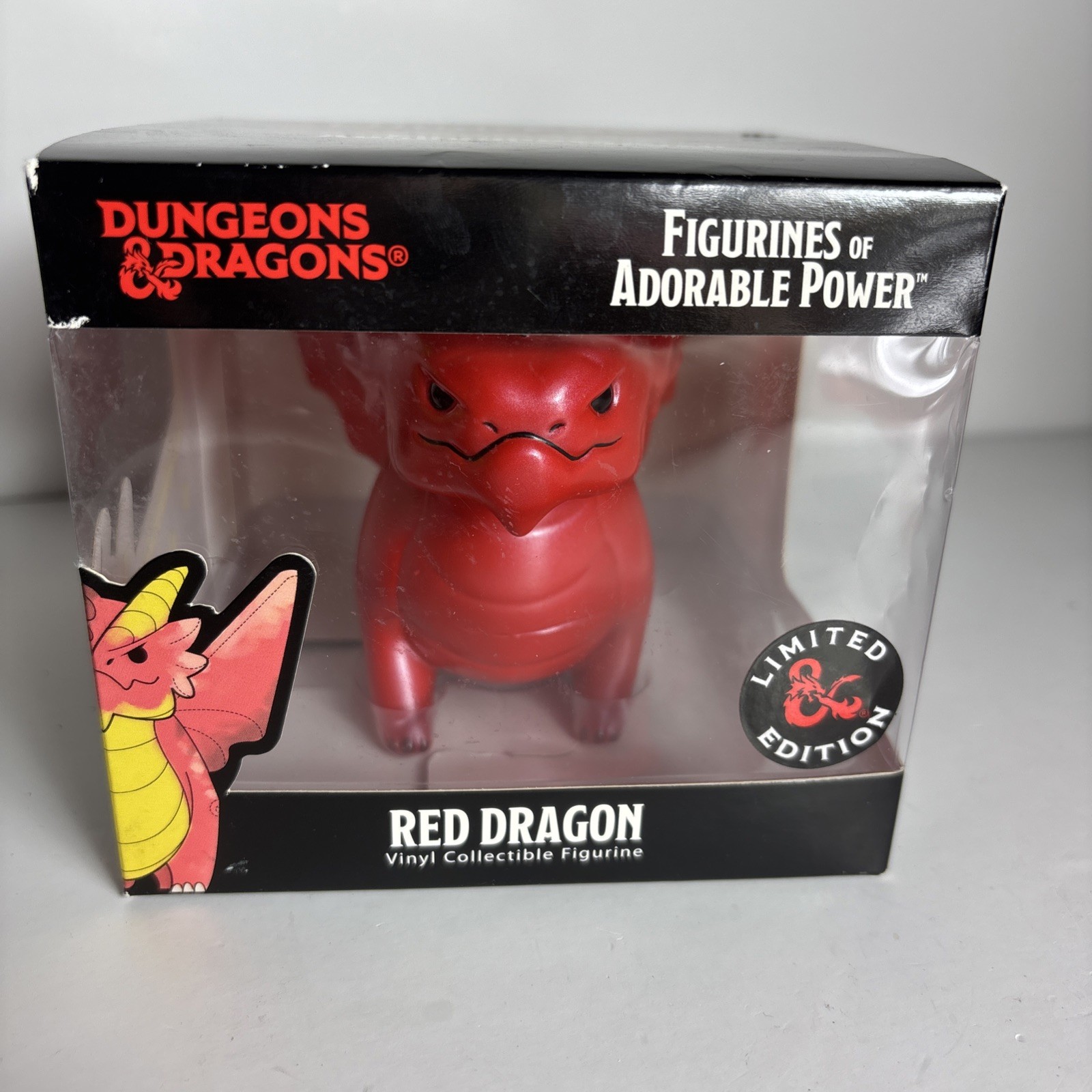 Rare Limited Edition Red Dragon Metallic Figurine of Adorable Power D&D