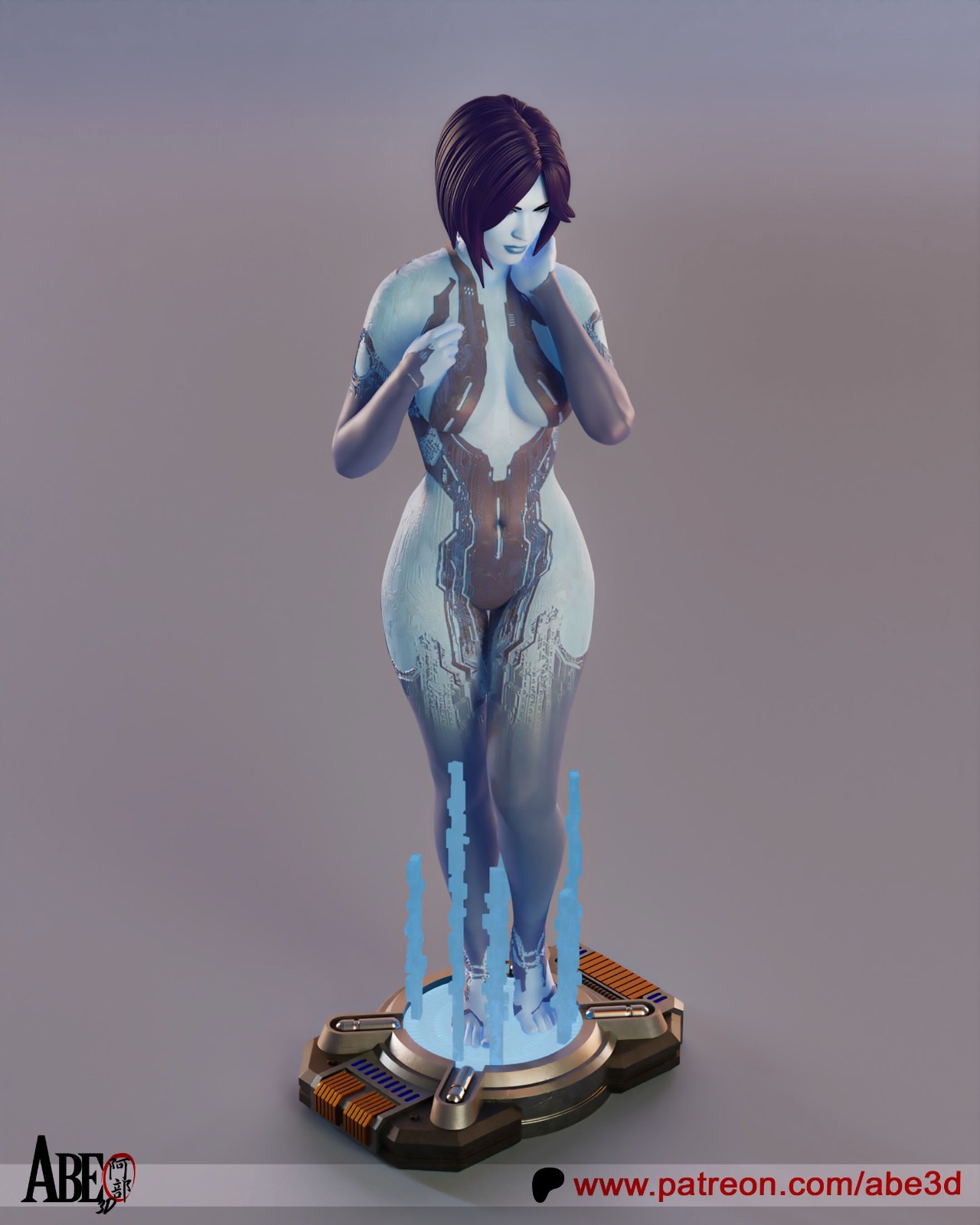 Cortana 12K Resin Model Kit Painted 3d Printed DIY Figure