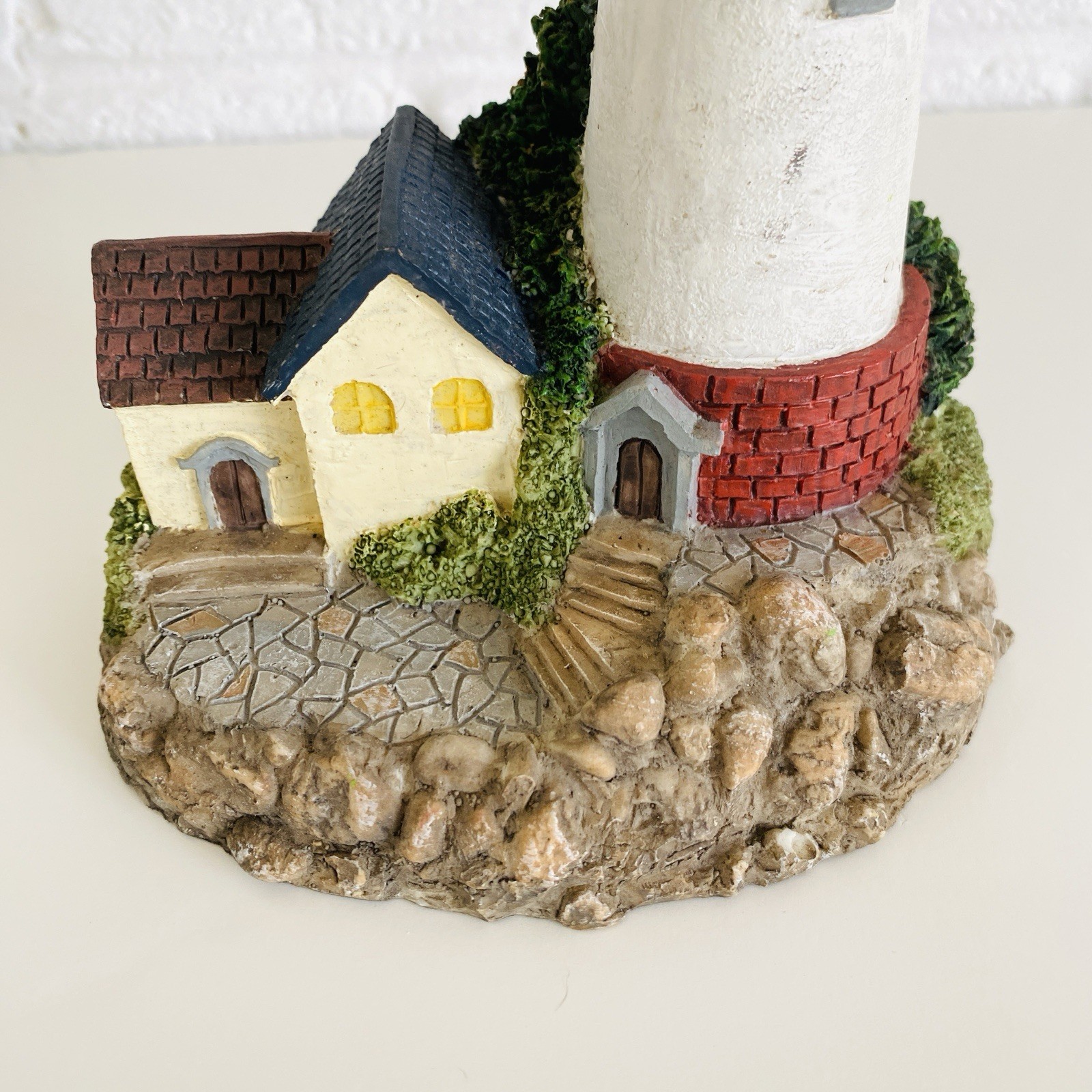 Lighthouse Lighted Nautical Decor Set Resin Beach Coastal Boating Sailing Theme
