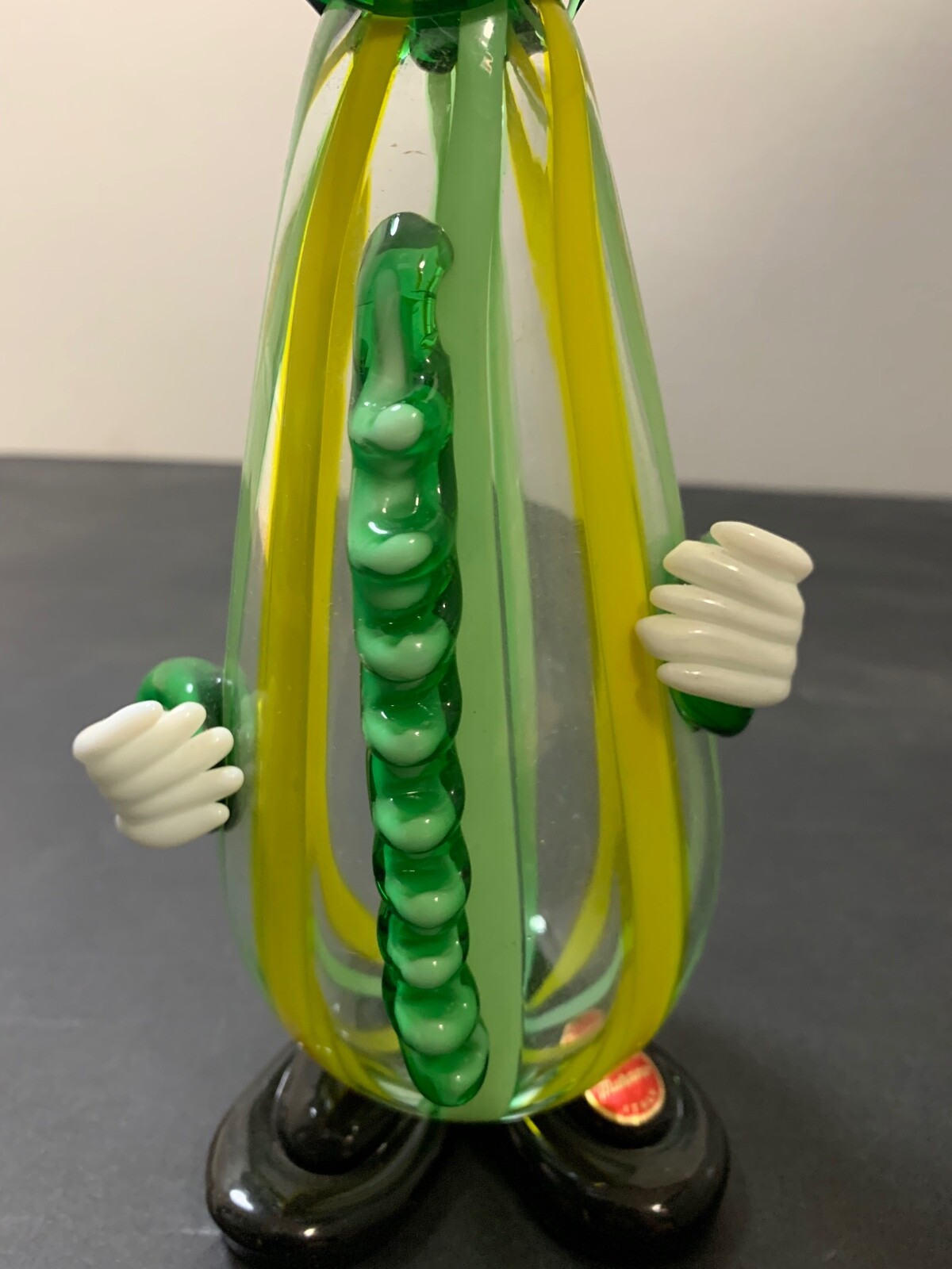 Vintage Murano Glass Clown Figurine. Hand Blown Glass. 1960-1969.