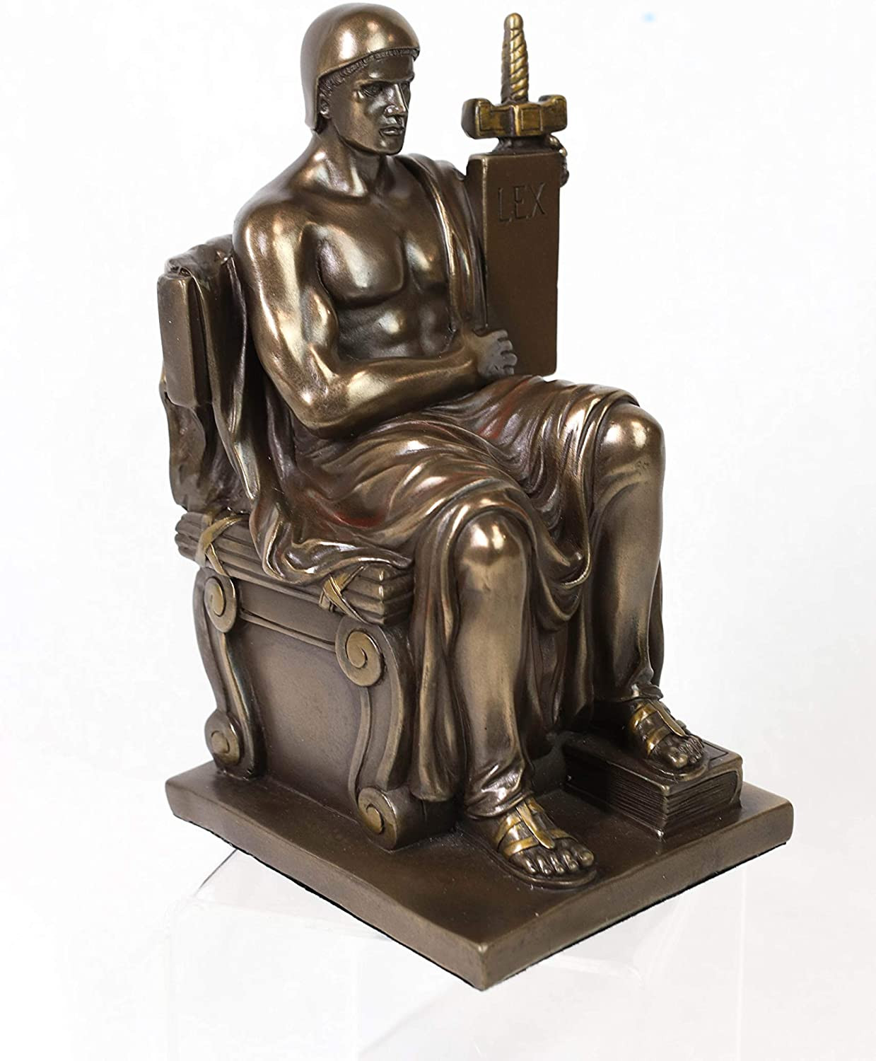 Set of 2 Contemplation of Justice and Authority of Law LEX Figurine Book Ends