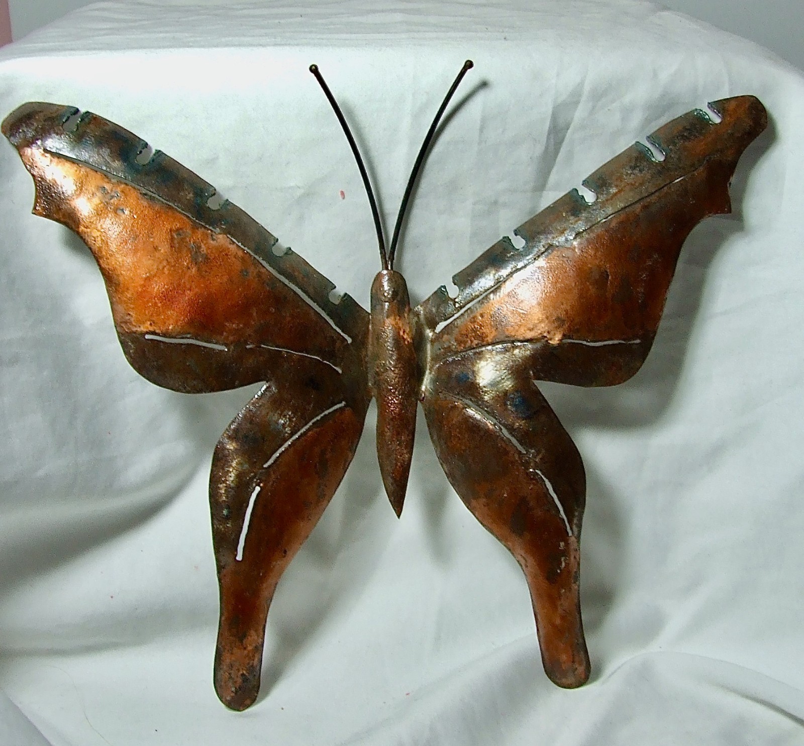 Copper and Brass 10″ x 8″ Metal Butterfly Hand Made Wall Art Sculpture Figurine