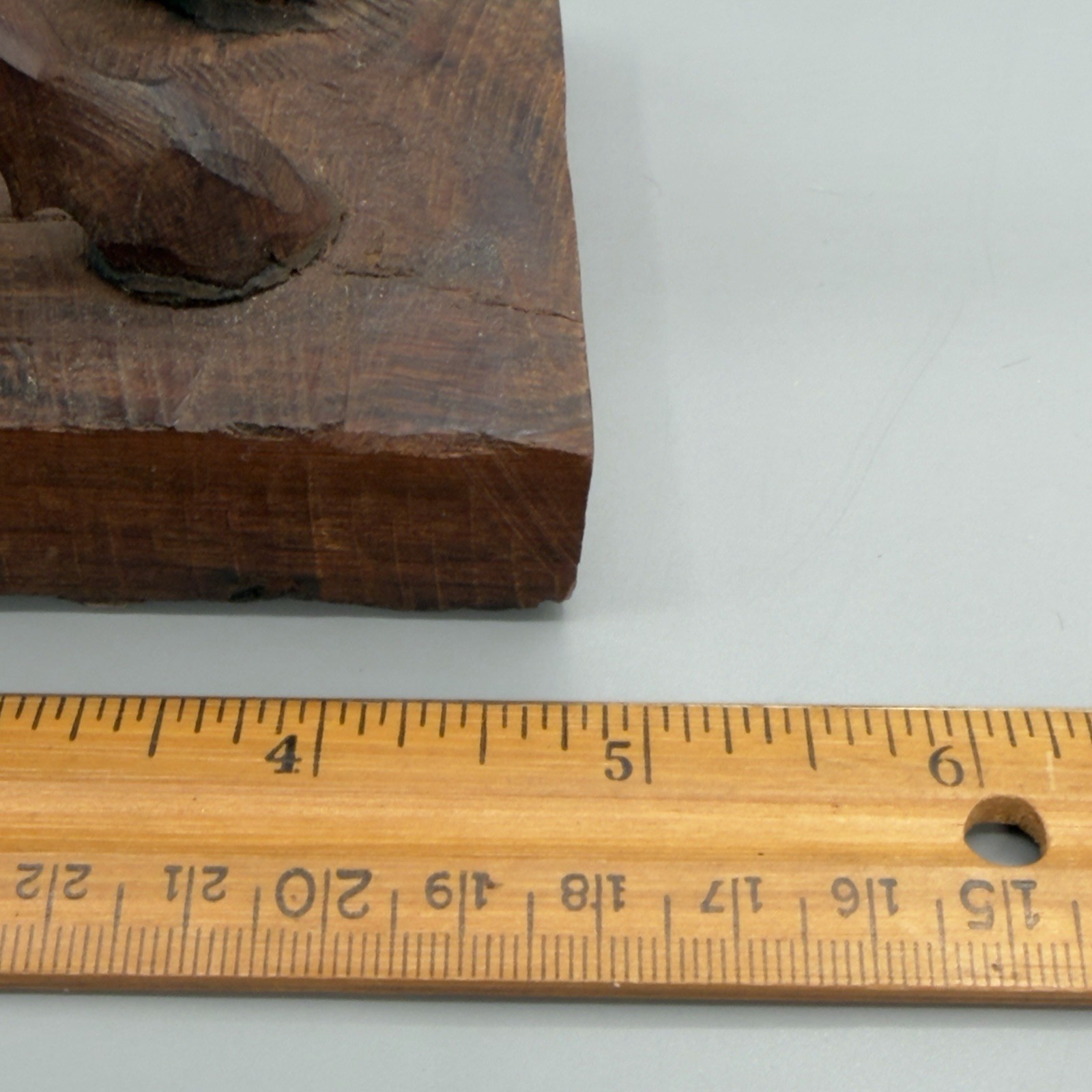 VTG Hand Carved Wood Rearing Horse Figurine 11.5” Heavy Folk Art Sculpture
