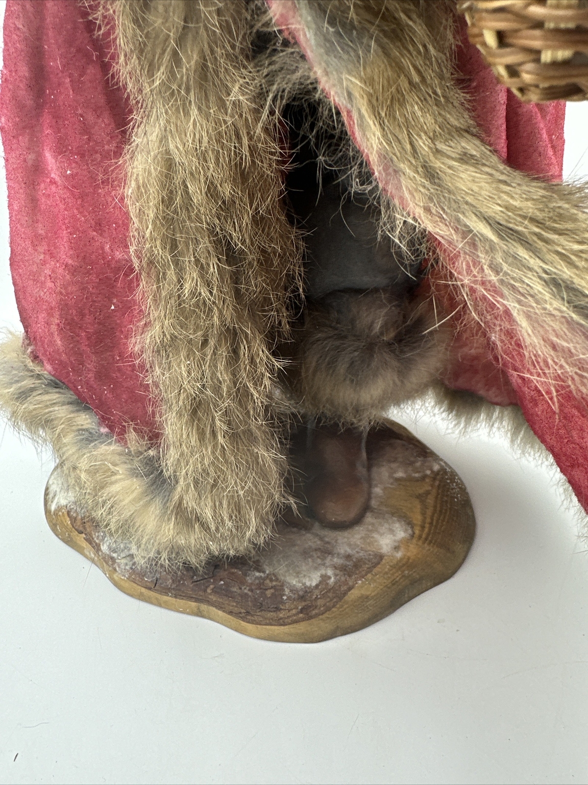 Spun Cotton Father Christmas 17.5″ Handcrafted Victorian Replica Signed #4