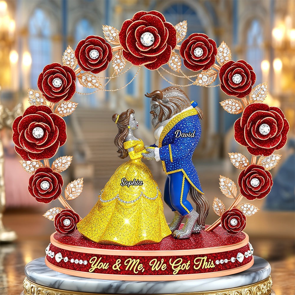Personalized Belle Beauty And The Beast Acrylic Plaque Wooden Block Desk Decor