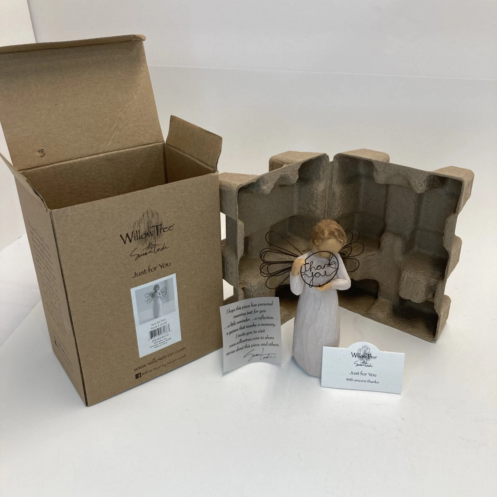 Willow Tree ‘Just for You’ Demdaco Angel 5 1/2″ Thank You Susan Lordi 2005
