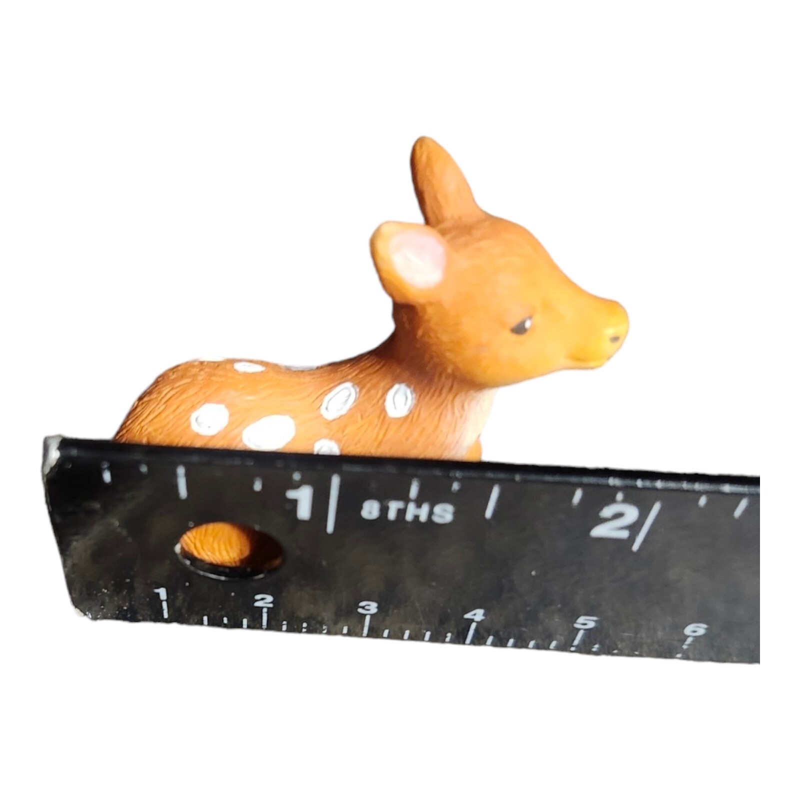 4 Vintage Fawn Figurines HOMCO and Hobbyist Made Resin Baby Deer 1.75″ -3.25″