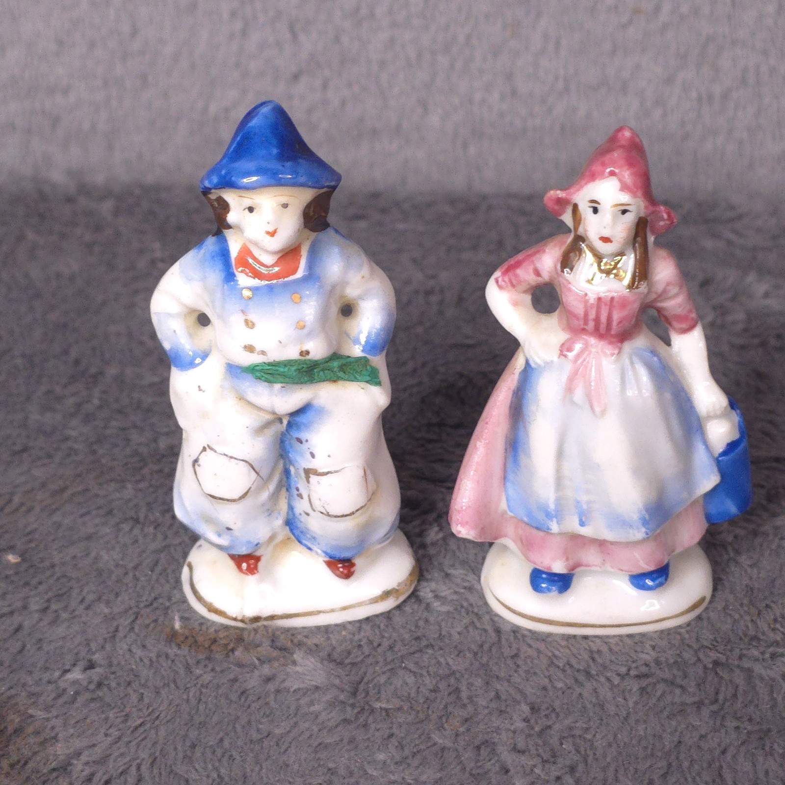 Vintage Made in Occupied Japan Dutch Boy Girl Porcelain Figurines Pair