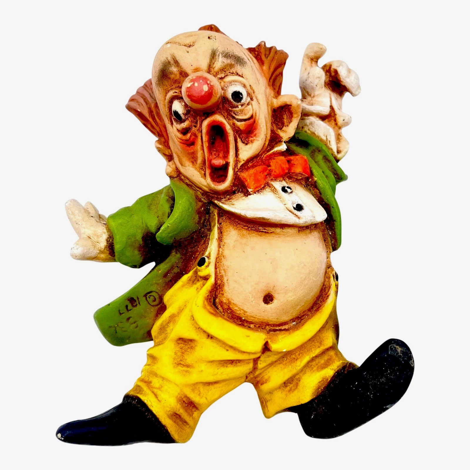 1977 Hanging Laughing Clown #534 Vintage Decor Chalkware Universal Statuary Corp