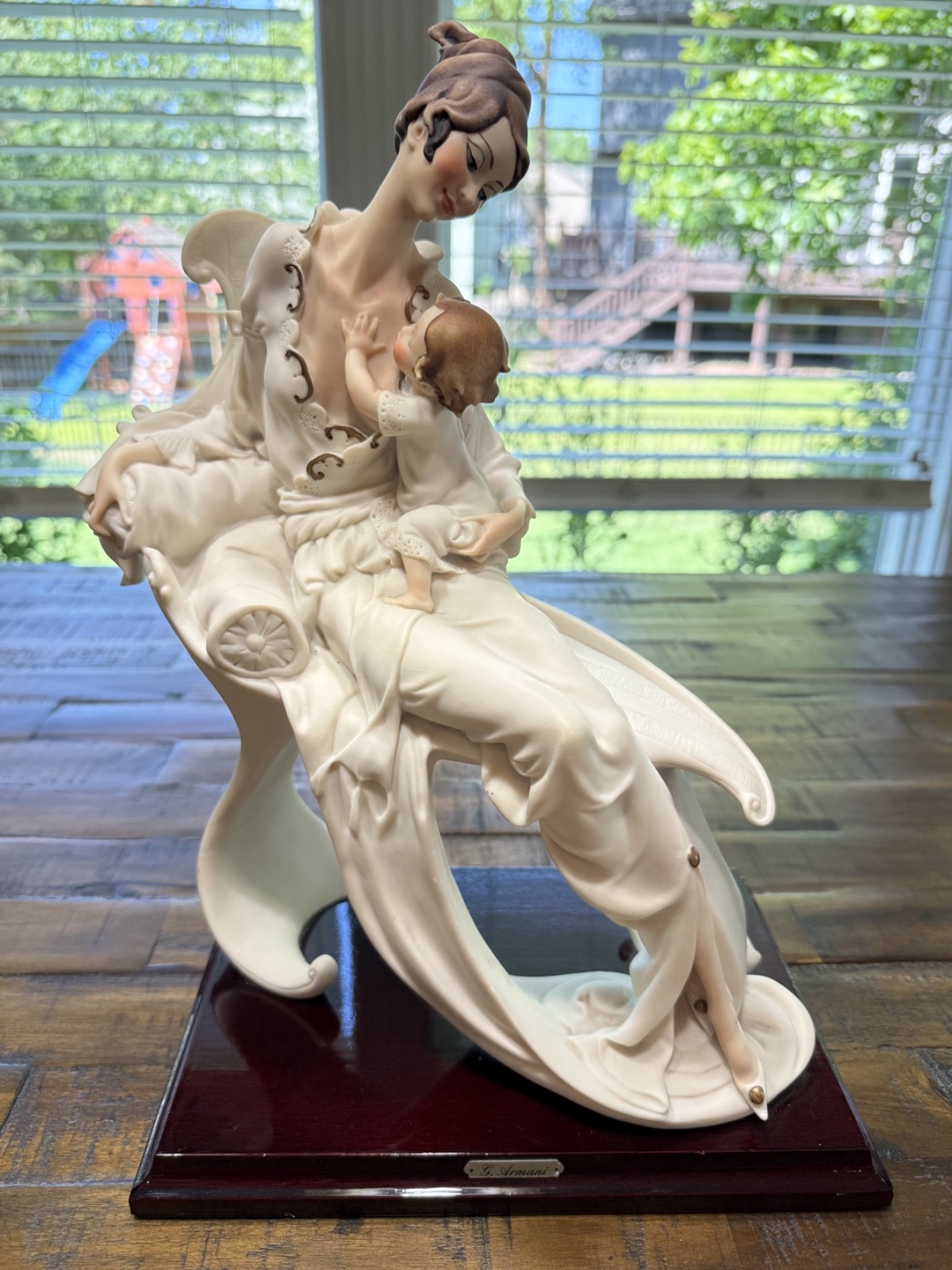 G. Armani 1987 Florence, Italy Figurine Mother & Baby Child 15.5″ x 10″ 7.6 Lbs.