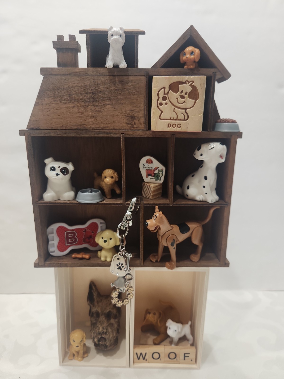 Vtg & New Trinket Shelf Miniatures Curio Collectibles Eclectic Lot 20 Dog Theme
