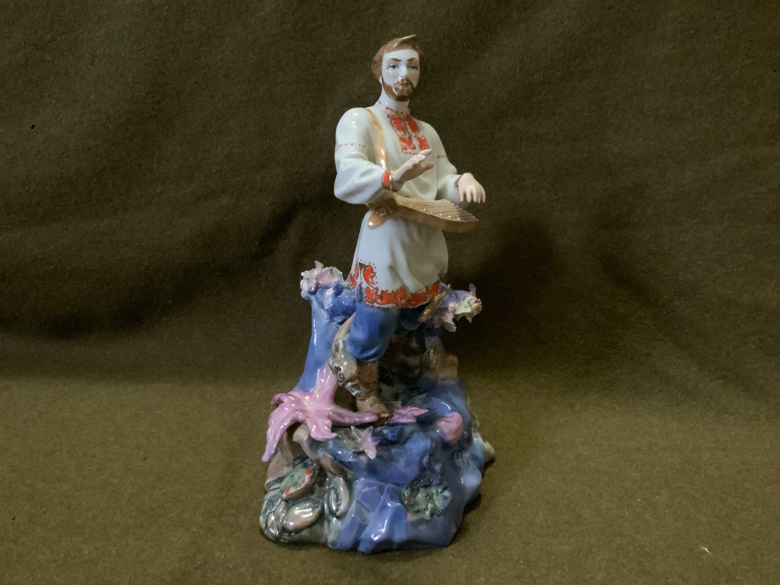 Porcelain figurine Sadko 12 inch soviet vintage statuette USSR Ukraine Kyiv